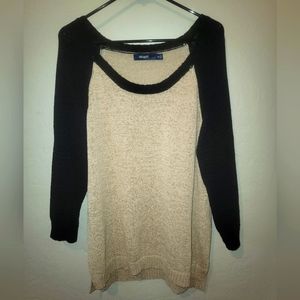 Eloquii cream and black sweater 22/24